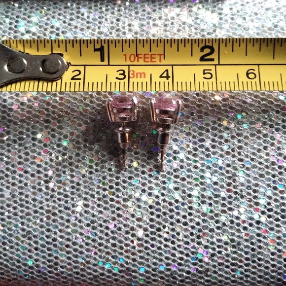 Pink Crystal Earrings - Picture 5 of 8